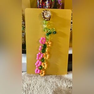 Floral Beaded Handmade Pendant